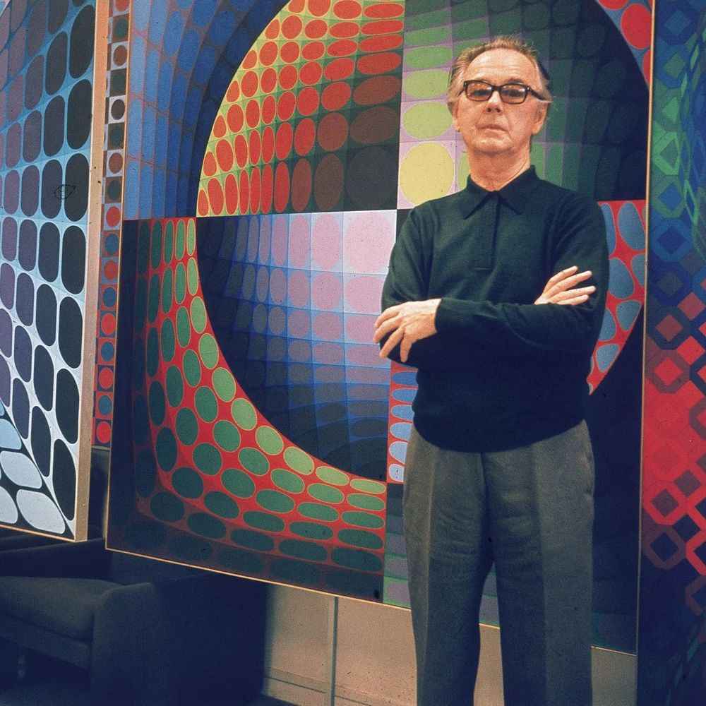 Victor Vasarely, Hungarian, French, 1906, Contemporary Artist