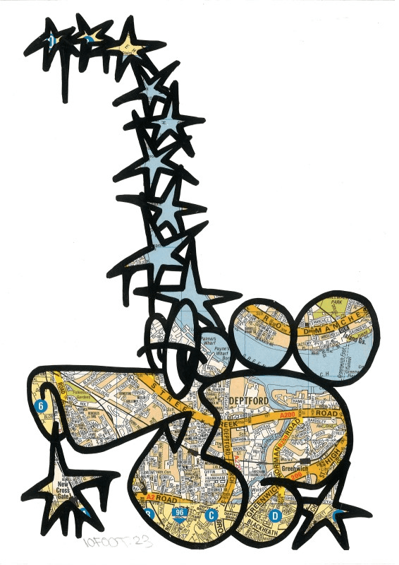 10Foot, ‘A-Z 2023 (Print)’, 2023, Print, Oil marker on Canford card 300gsm, Self-released, Handfinished