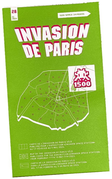 Invader, ‘Invasion de Paris Map’, 2011, Print, Screenprint in colours on paper, null, 
