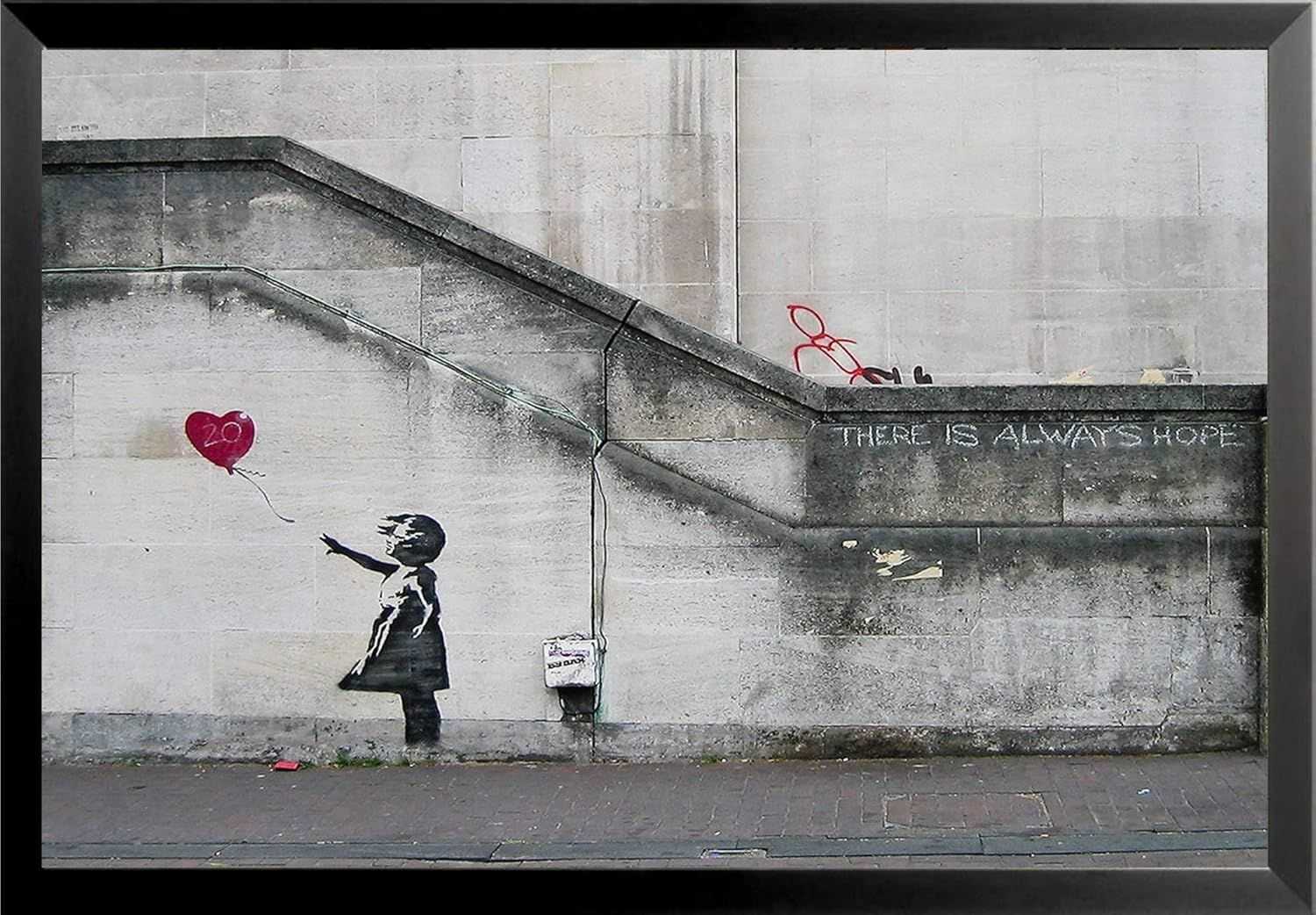 There is Always Hope and Girl with Balloon on London's Waterloo Bridge, 2004 | © Banksy
