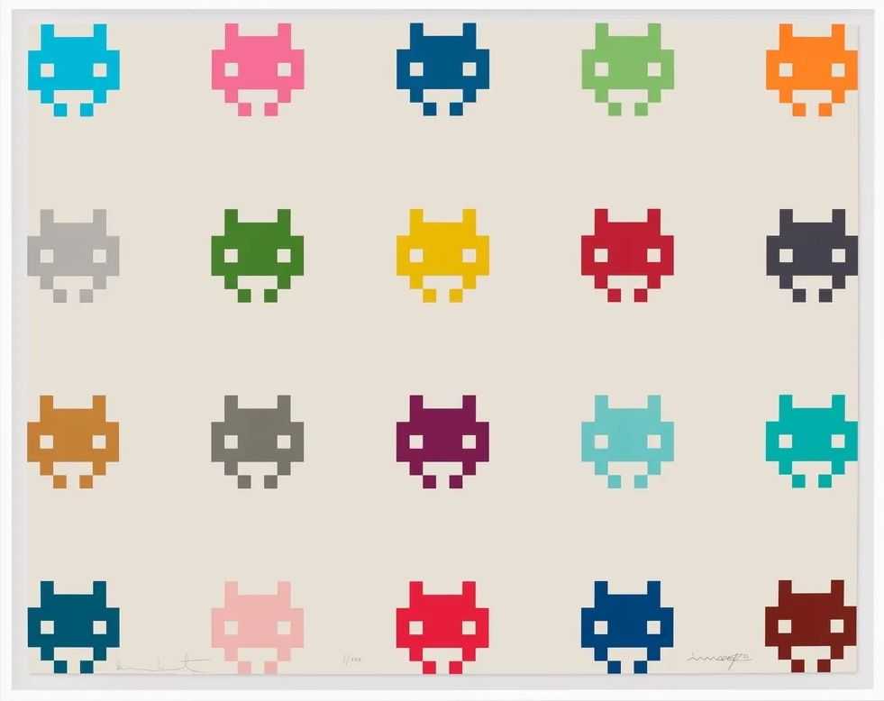 Damien Hirst, ‘InvadHirst’, 2025, Print, 21-colour silkscreen print on Somerset Satin White 410 gsm cotton paper, HENI Editions, Numbered, Framed