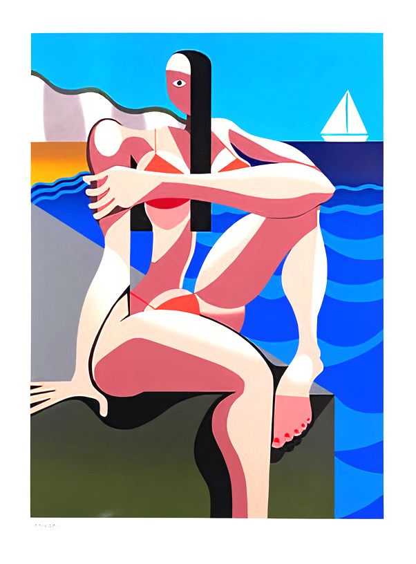 Adam Neate, ‘Saltdean Girl (Light)’, 22-06-2022, Print, 17 colour silkscreen, Whistleblower Gallery, 