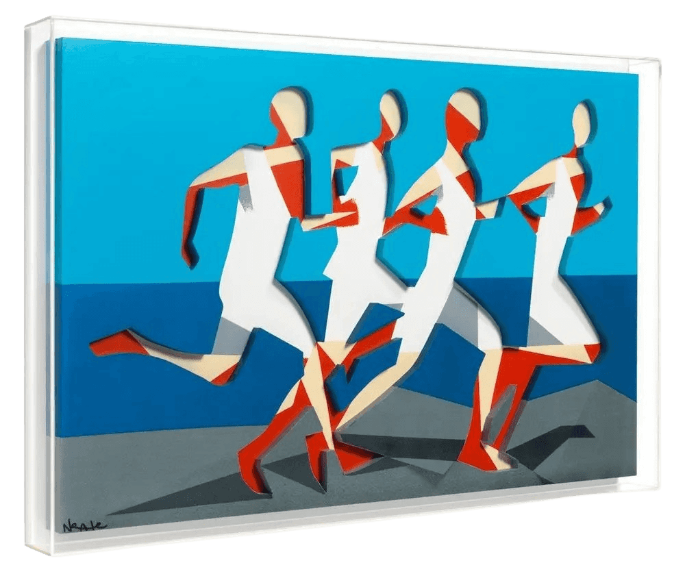 Adam Neate, ‘The Runners’, 10-08-2013, Print, Screenprinted acrylic on layered board, Elms Lesters, 