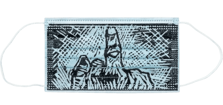 Ai Weiwei, ‘Mask with Middle Finger’, 28-05-2020, Print, Silk screened by hand on cloth face masks, Self-released, 