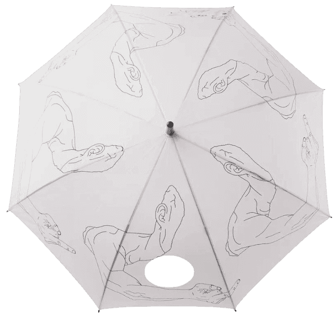Ai Weiwei, ‘Umbrella - White’, 2024, Collectible, Screen printing on 210T polyester, fiberglass, metal, and rubber-coated plastic in black or white., null, Numbered