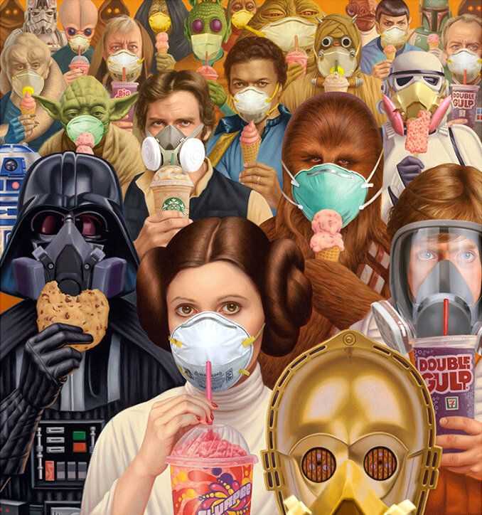 Alex Gross, ‘A Galaxy Six Feet Away’, 09-06-2020, Print, Made with the Epson Surecolor 9750 large format printer by Brooklyn Editions, using archival Ultrachrome inks on Breathing Color Optica One fine art paper, Self released, Numbered