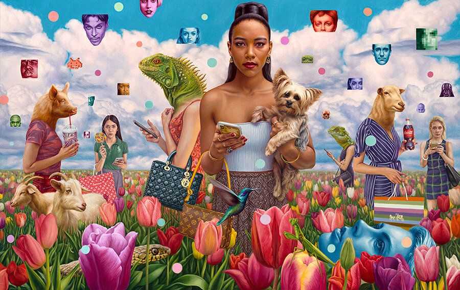 Alex Gross, ‘Reverie’, 27-11-2020, Print, Made with the Epson Surecolor 9750 large format printer by Brooklyn Editions, using archival Ultrachrome inks on Breathing Color Optica One fine art paper, Self released, Numbered