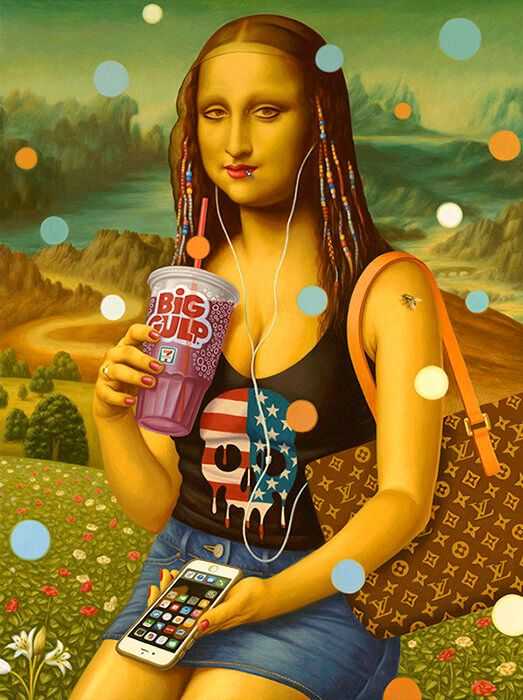 Alex Gross, ‘#monalisa2018’, 27-02-2018, Print, Pigment print, Self released, Numbered