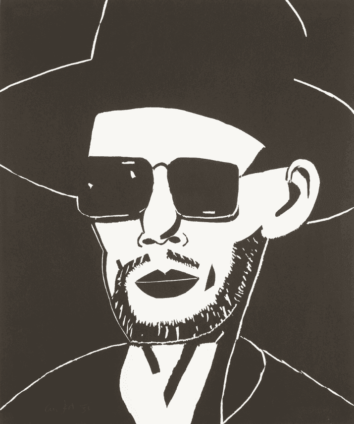 Alex Katz, ‘Black Hat Tim Eitel’, 2010, Print, Woodcut on Somerset 300g paper, null, Numbered