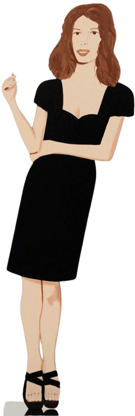 Alex Katz, ‘Cecily (Black Dress Cut-Out)’, 2017, Sculpture, Powder-coated aluminum, UV archival inks on both sides, mounted on white bronze base, null, 