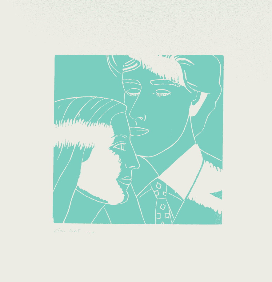 Alex Katz, ‘Kriti and Vincent’, 1986, Print, Woodcut, Peter Blum Edition, Numbered