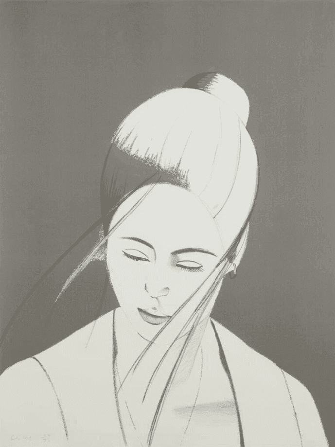 Alex Katz, ‘Pamela (Gray)’, 1976, Print, Screenprint and lithograph in colors on Copperplate Deluxe paper, null, Numbered