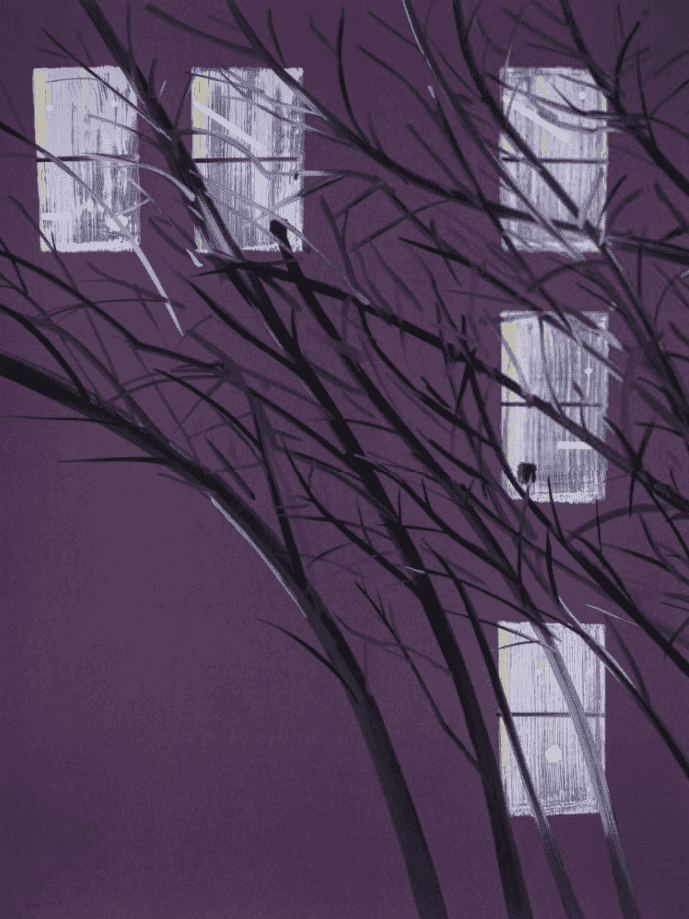 Alex Katz, ‘Purple Wind’, 2017, Print, 22 color silkscreen on Saunders 425gsm paper, null, Numbered