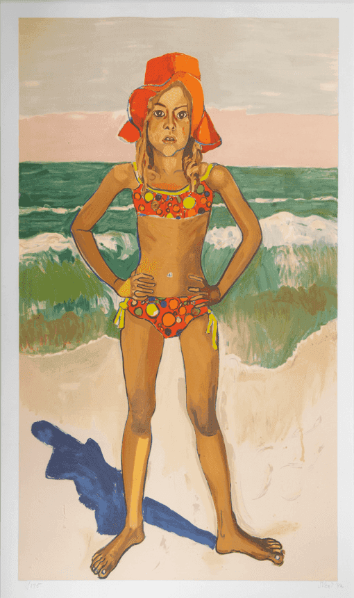 Alice Neel, ‘Olivia and the Red Hat’, 1982, Print, Lithograph on paper, Eleanor Ettinger, Numbered, Dated