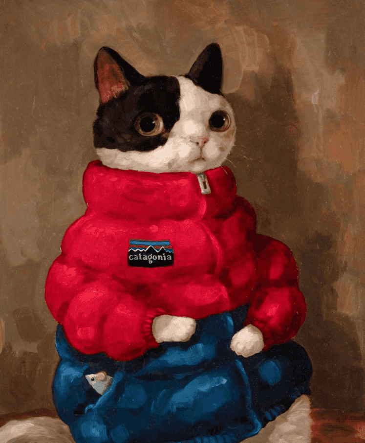 Alison Friend, ‘Catagonia (Fluffers in Puffers)’, 2024, Print, Printed on 300gsm smooth rag fine art paper, null, 