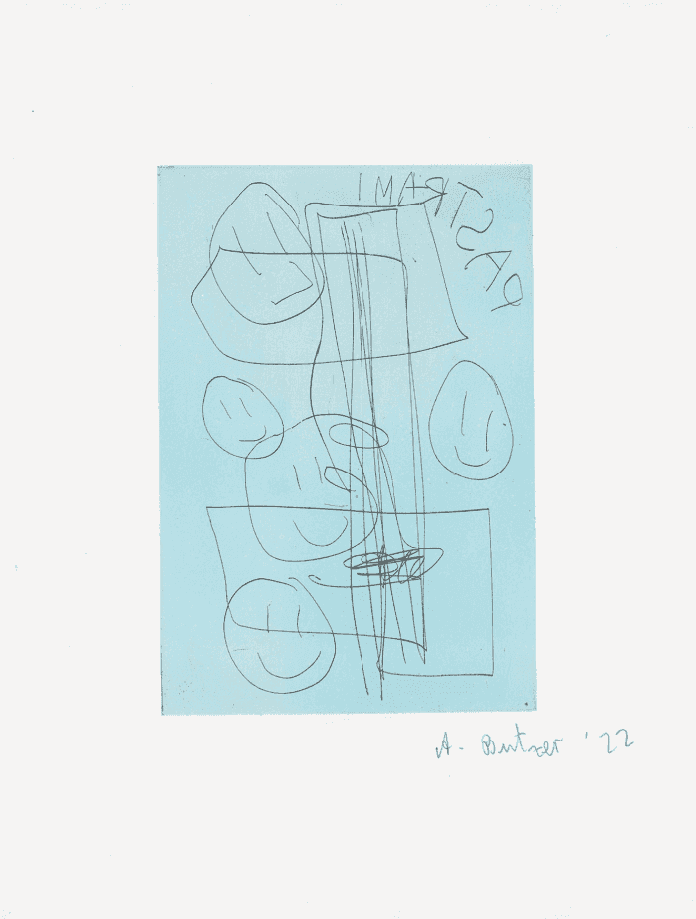 Andre Butzer, ‘Untitled (Pastrami)’, 2022, Print, Etching in colors on wove paper, null, Numbered, Dated