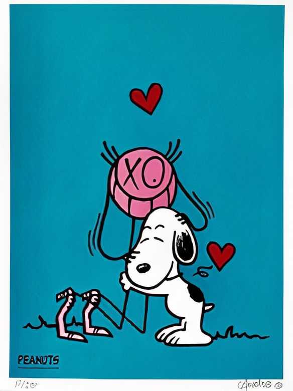 André Saraiva, ‘Mr A Love Snoopy (Blue)’, 10-10-2018, Print, Silkscreen, Self-released, Numbered