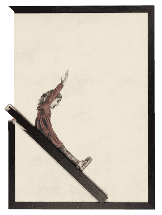 Andrew Scott, ‘Slide’, 2025, Print, Print on canvas with broken frame, Stowe Gallery, Framed
