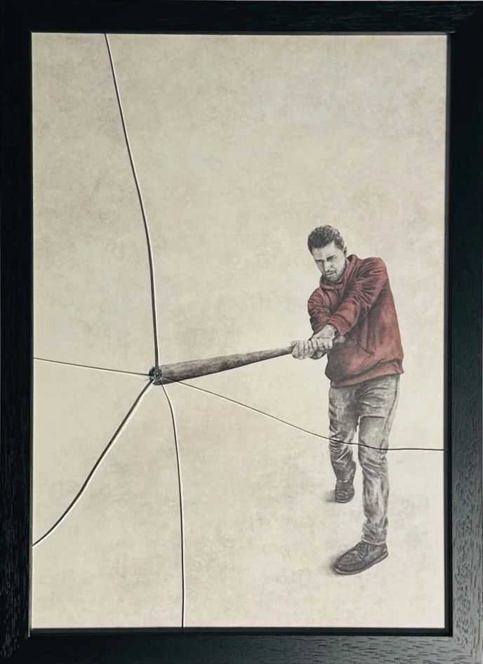 Andrew Scott, ‘Smash (Red)’, 2024, Print, Digitally produced on Velvet Ultra 300gsm, Stowe Gallery, Numbered, Handfinished, Framed