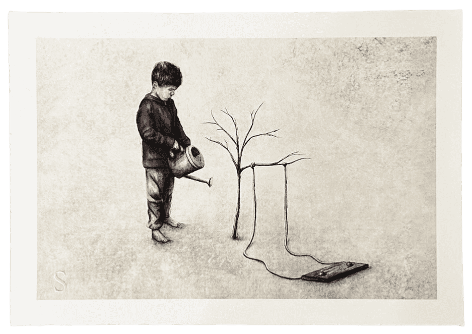 Andrew Scott, ‘Waiting’, 2024, Print, Giclee print on 100% cotton 310gsm Etching Rag fine art paper with hand-deckled edges., null, 