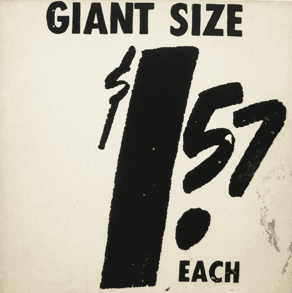 Andy Warhol, ‘$1.57 Giant Size (FS II.2) ’, 1963, Print, Screenprint on coated record cover stock, null, Numbered