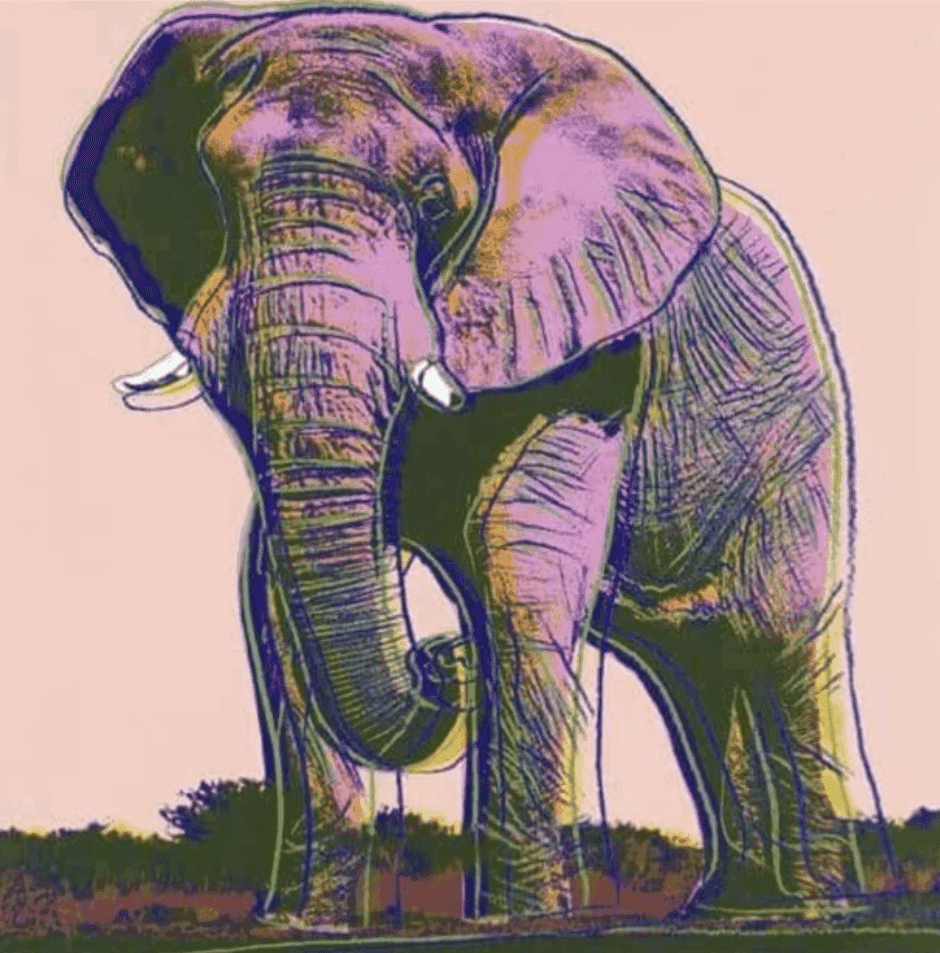 Andy Warhol, ‘African Elephant (FS II.293) ’, 1983, Print, Screenprint on Lenox Museum Board, null, Numbered