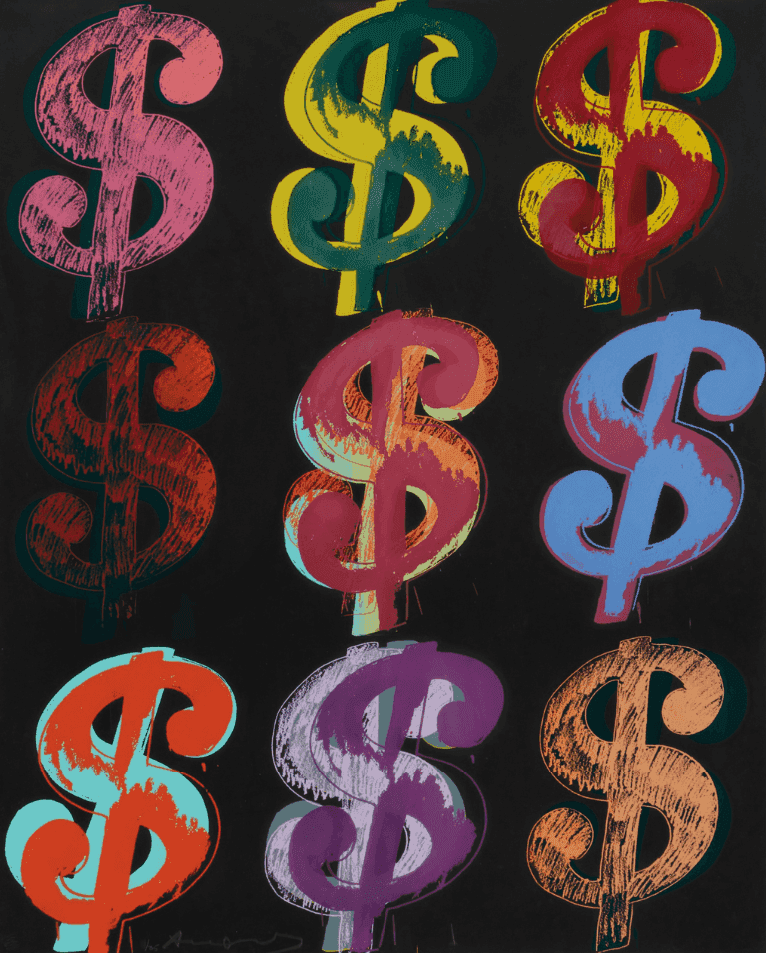 Andy Warhol, ‘Dollar Sign (9) (FS II.286)’, 1982, Print, Screenprint on Lenox Museum Board, null, Numbered