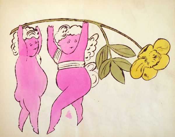 Andy Warhol, ‘In The Bottom of my Garden IV.89A’, 1956, Print, Offset lithograph,extensive hand-coloring in watercolor, on wove paper, null, 