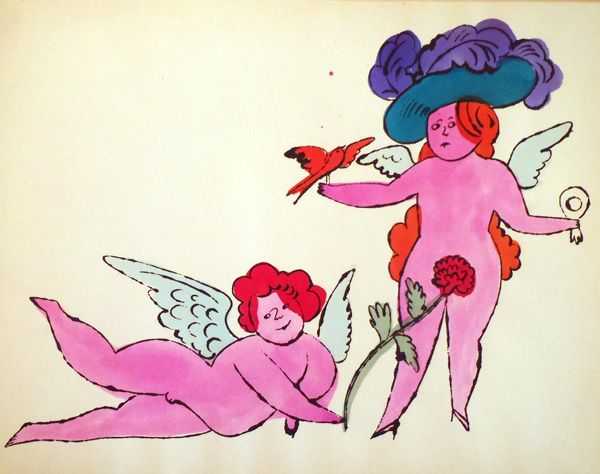 Andy Warhol, ‘In The Bottom of my Garden IV.94A’, 1956, Print, Offset lithograph,extensive hand-coloring in watercolor, on wove paper, null, 