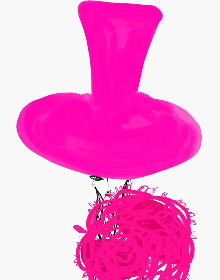 Annie Naranian, ‘Chapeau Magenta et Fleurs (Small)’, 2023, Print, Giclée acid-free archival fine art paper and canvas combined with giclée pigment ink. , null, Numbered