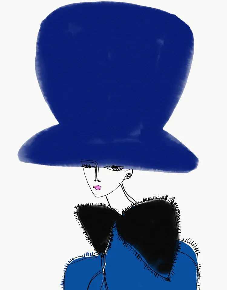 Annie Naranian, ‘Chapeau Navy et Big Bow’, 2024, Print, Giclée acid-free archival fine art paper and canvas combined with giclée pigment ink. , null, Numbered