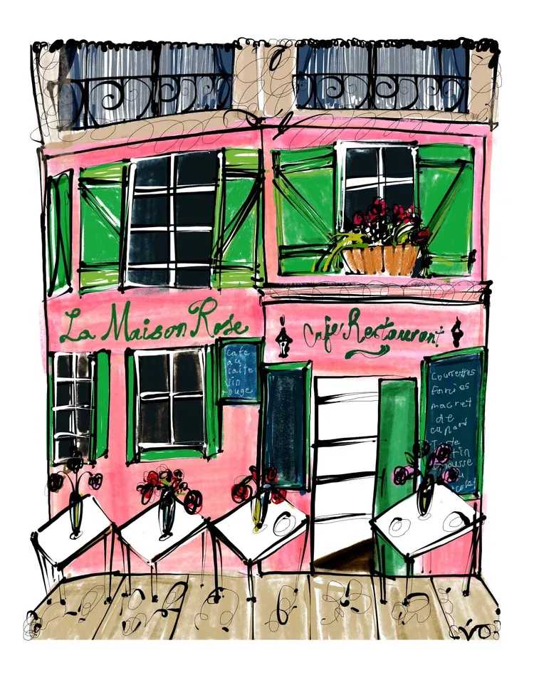 Annie Naranian, ‘Pink House Montmartre’, 2024, Print, Giclée acid-free archival fine art paper and canvas combined with giclée pigment ink. , null, Numbered