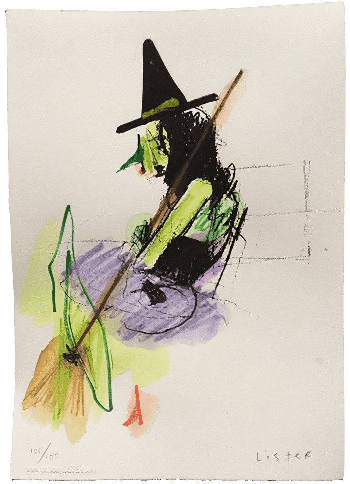 Anthony Lister, ‘The Witch’, 2007, Print, Hand embellished screen print with watercolour and ink finishing on 180gsm paper, Self Released, Numbered, Handfinished