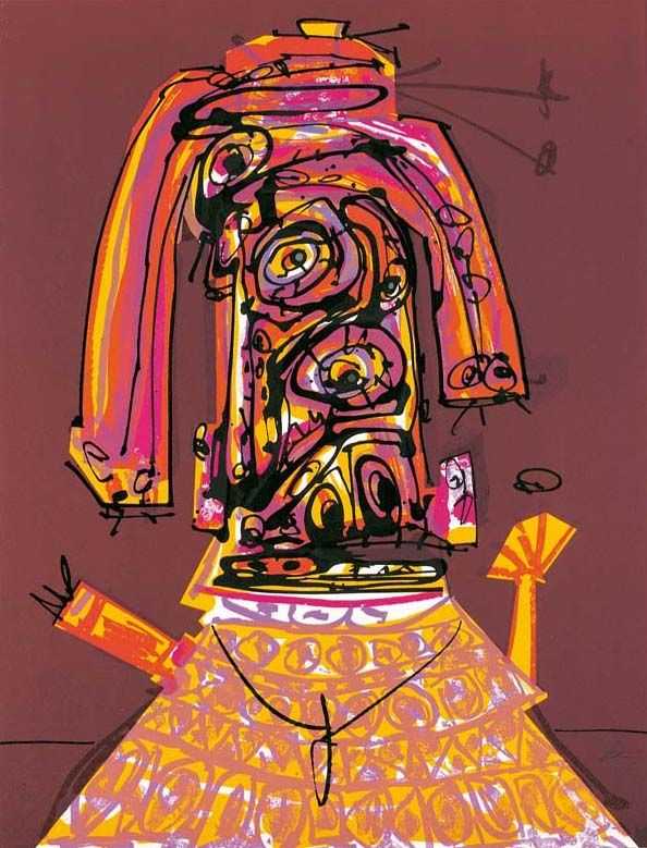 Antonio Saura, ‘Dama en Color’, 1983, Print, Lithograph and Zincograph, null, Numbered