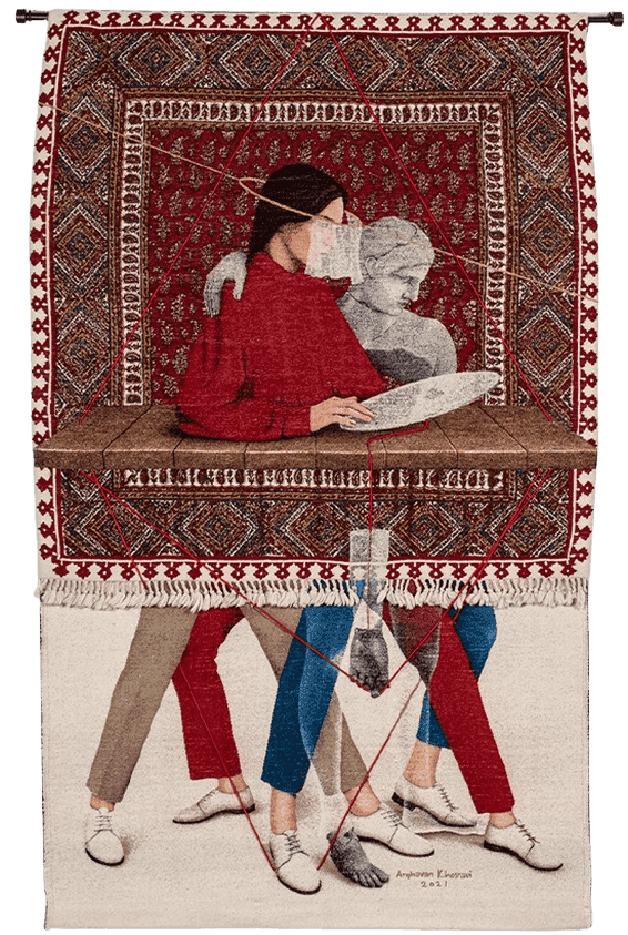 Arghavan Khosravi, ‘Uncertainty’, 2022, Sculpture, Woven tapestry, Mountable rod included, Numbered