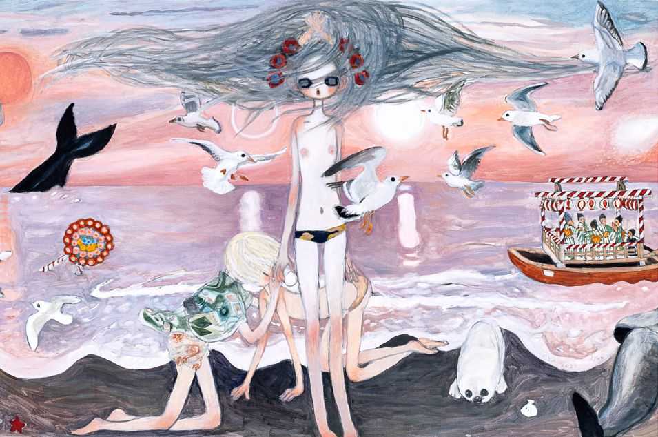Aya Takano, ‘Anthem (Detail)’, 2023, Print, Archival pigment print on 550gsm laminated paper., null, Numbered
