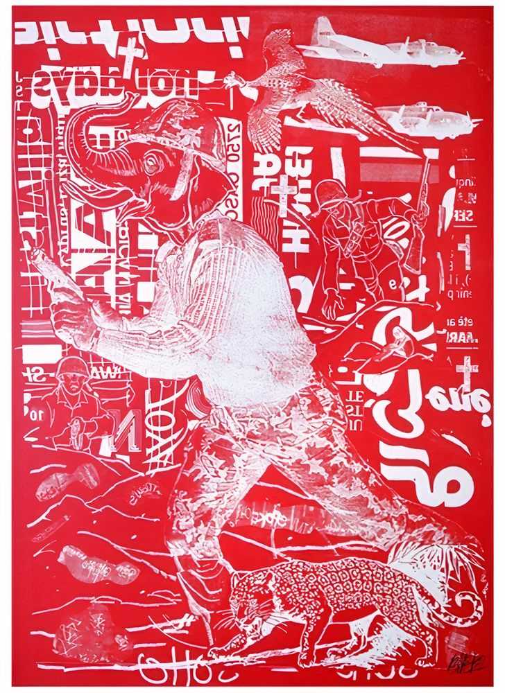 Bäst, ‘Stumpy Gun (Red)’, 29-09-2011, Print, One-colour screen print on Heritage white 315gsm paper, Lazarides Editions, Numbered