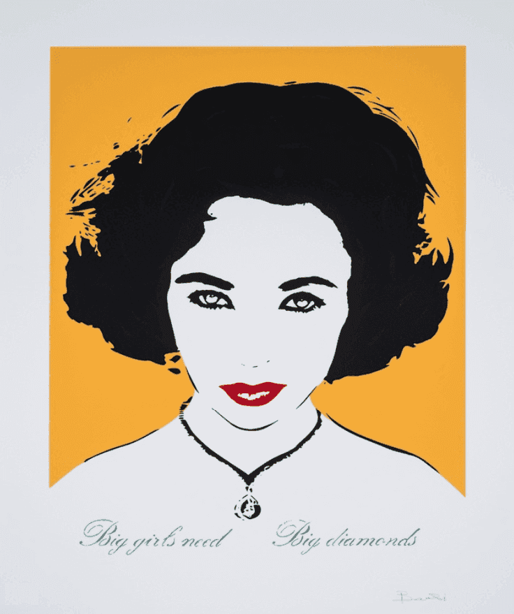 Bambi, ‘Liz (Big Girls Need Big Diamonds - Orange)’, 2013, Print, Screenprint in colours, null, Numbered