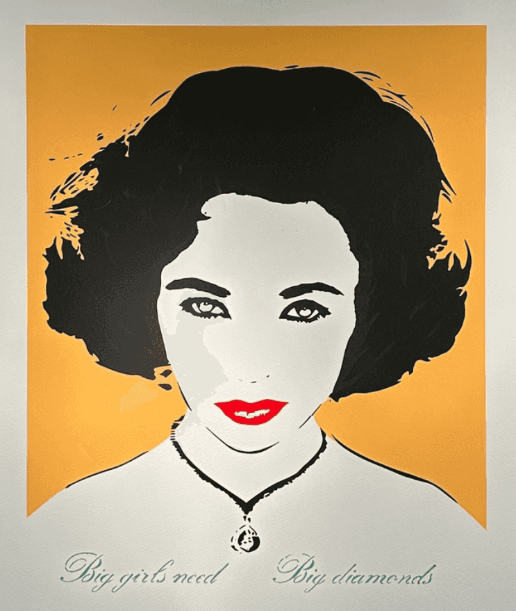 Bambi, ‘Liz (Big Girls Need Big Diamonds - Yellow)’, 2013, Print, Screenprint in colours, null, Numbered