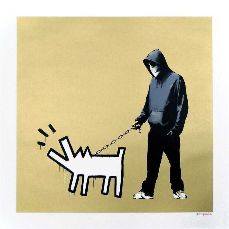 Banksy, ‘Choose Your Weapon (Gold)’, 2010, Print, Screenprint in colours on wove paper, Pictures On Walls, Numbered