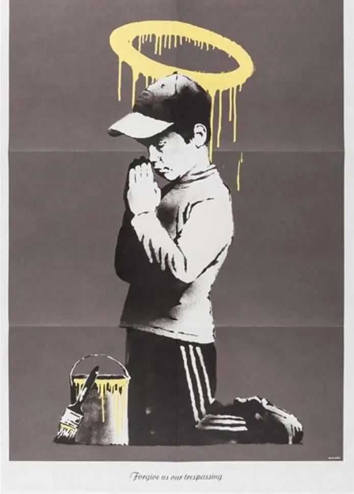 Banksy, ‘Forgive Us For Our Trespassing’, 2010, Print, Folded offset lithograph - Double sided with Exit Through The Gift Shop promotional image verso, null, 