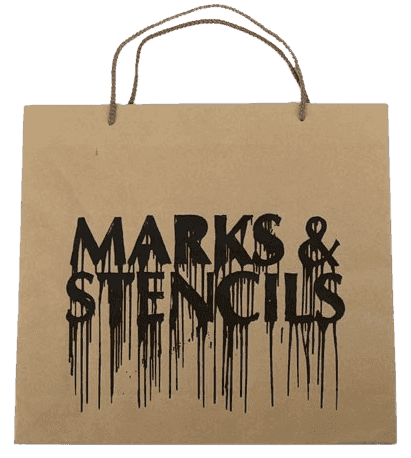 Banksy, ‘Marks & Stencils Bag’, 2010, Collectible, Screen print on brown paper shopping bag with rope handels, null, 