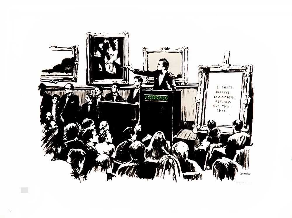 Banksy, ‘Morons (Signed)’, 2007, Print, Screenprint in colours on wove paper, Pictures On Walls, Numbered, Dated