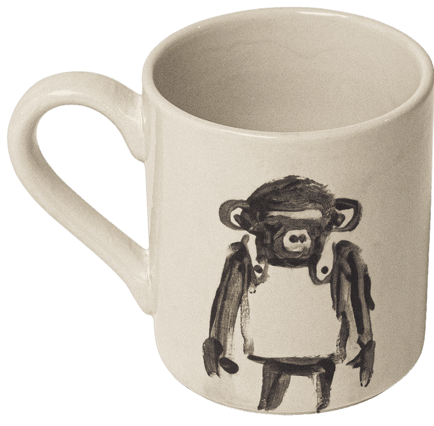 Banksy, ‘Mug (Monkey)’, 2019, Sculpture, Hand painted ceramic glazed mug from the man himself, Self-released, Handfinished