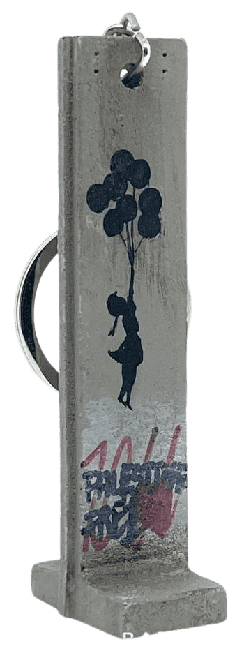 Banksy, ‘Walled Off Hotel Key Fob (Girl With Balloons)’, 2019, Sculpture, Hand-painted resin sculpture with West Bank Separation Wall base, Walled Off Hotel, Handfinished