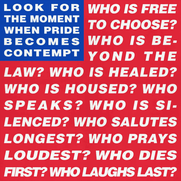 Barbara Kruger, ‘Untitled (Flag), Bandana’, 2020, Print, Screen print on cotton, null, 