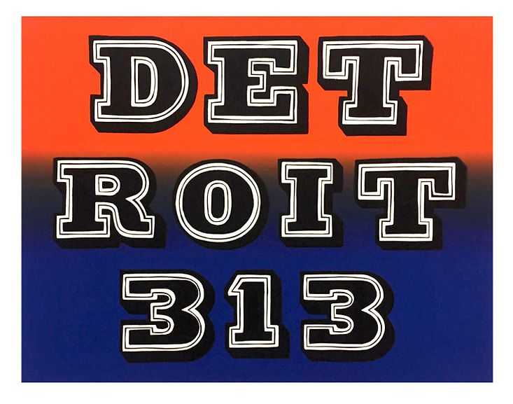 Ben Eine, ‘Detroit 313’, 13-03-2018, Print, 3-Color Split Fountain and 1-Color Screen Print on Heavyweight Fine Art Paper, 1xRUN, Numbered