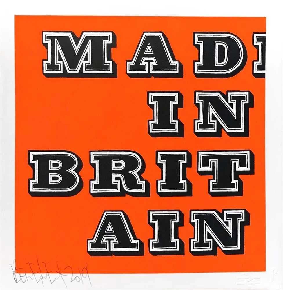 Ben Eine, ‘Mad In Britain (Fluro Orange)’, 28-09-2019, Print, 2 Colour Screenprint on Somerset Satin 300gsm Paper, Jealous Gallery, Numbered