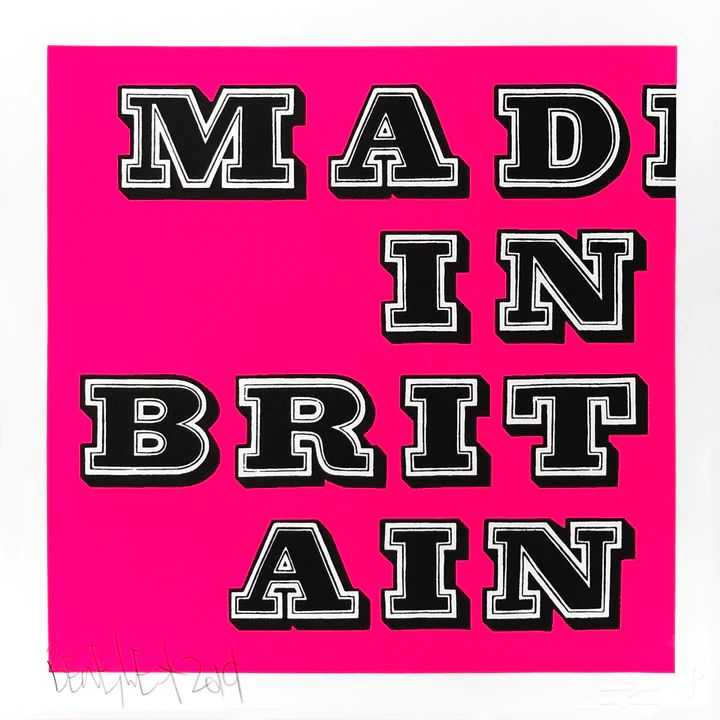 Ben Eine, ‘Mad In Britain (Fluro Pink)’, 28-09-2019, Print, 2 Colour Screenprint on Somerset Satin 300gsm Paper, Jealous Gallery, Numbered