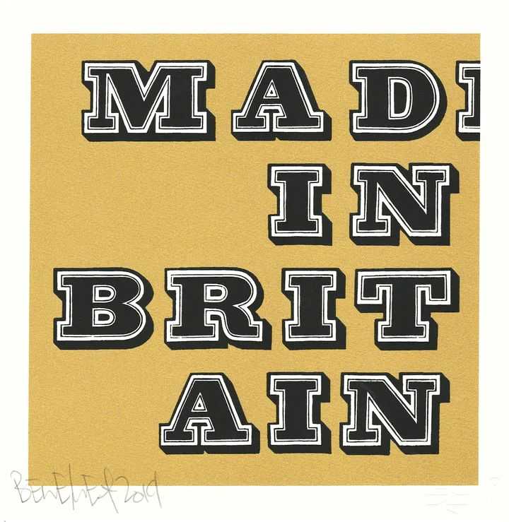 Ben Eine, ‘Mad In Britain (Gold)’, 28-09-2019, Print, 2 Colour Screenprint on Somerset Satin 300gsm Paper, Jealous Gallery, Numbered